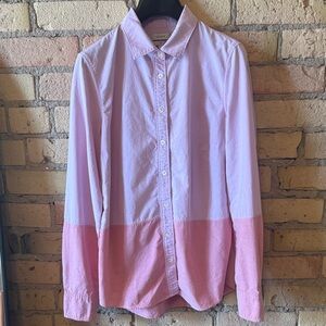 J. Crew Pink Colorblock Women’s Button down Shirt